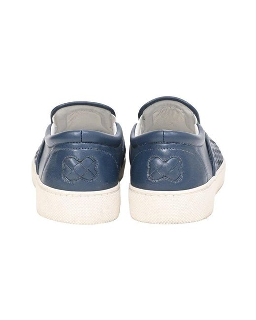 Bottega Veneta Blue Leather Dodger Slip-On Sneaker (Authentic Pre-Loved) for men