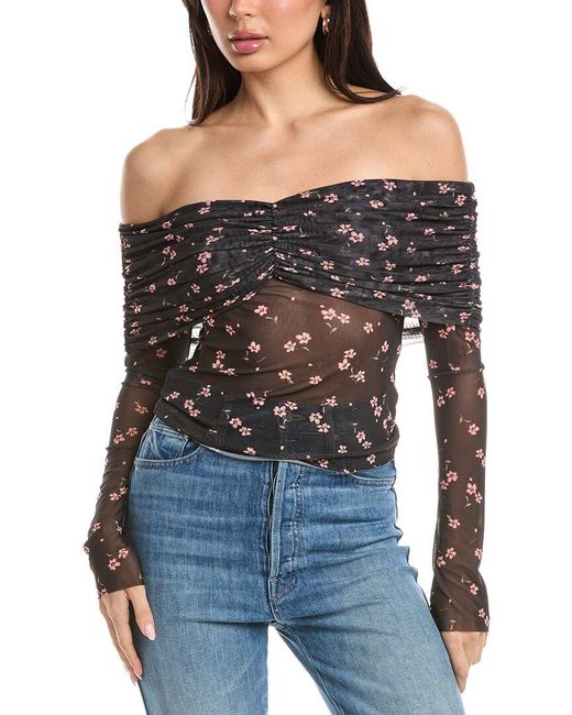 AFRM Black Lilith Off-The-Shoulder Top