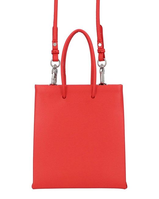 MEDEA Red Leather Tote