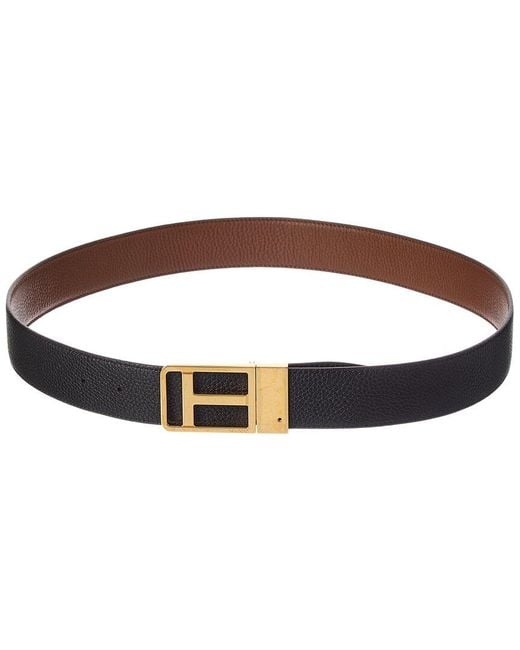 Tom Ford Blue Reversible Leather Belt for men