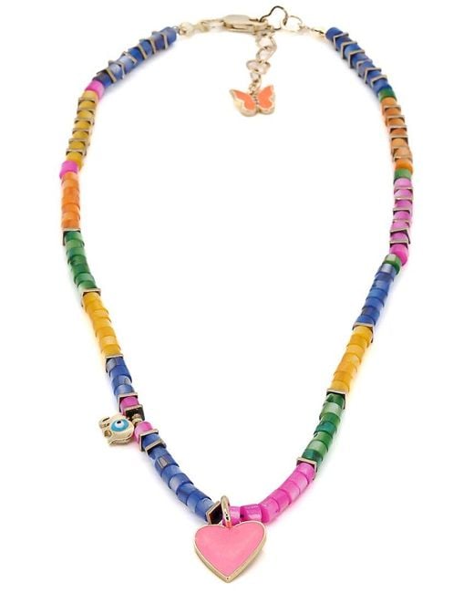 Ebru Jewelry Pink One Of A Kind Beaded Necklace