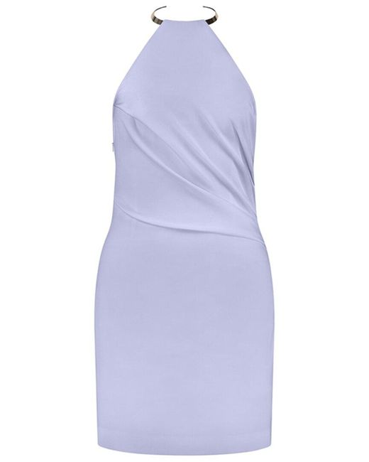 GAUGE81 Blue Tome Silk Mini Dress