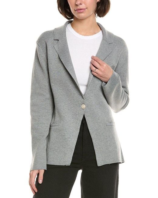 Elan Women's Gray Blazer Sweater