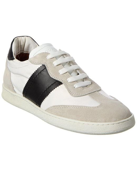 Aquatalia Biagio Suede Sneaker in White for Men Lyst UK