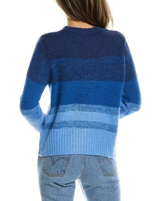 Lea & Viola Blue Ombre Wool-blend Sweater