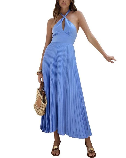 LEON GORI Blue Maxi Dress