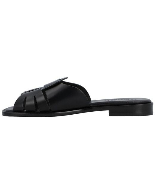 Hereu Black Ancora Leather Sandal