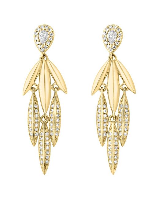 Effy Fine Jewelry Metallic 14K 0.33 Ct. Tw. Diamond Earrings