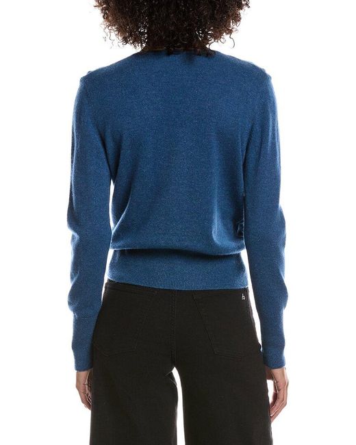 Forte Blue Drape Surplus Cashmere Pullover