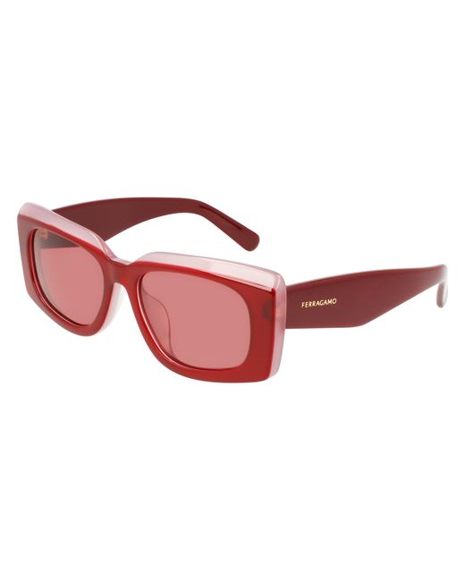 Ferragamo Red Classic Logo 56Mm Sunglasses