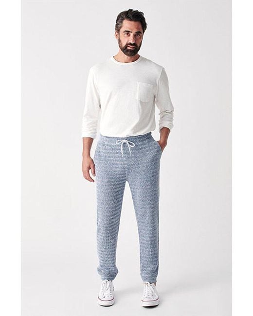 Faherty Brand Blue Whitewater Sweatpant for men