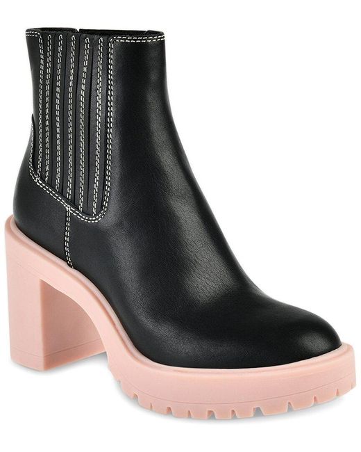 Dolce Vita Black Caster H2o Waterproof Leather Bootie