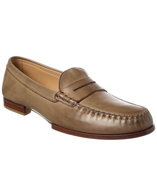 Tod's Brown Leather Moccasin for men