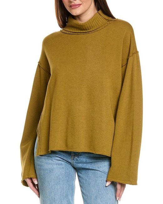 Project Social T Yellow Nicola Funnel Neck Sweatshirt