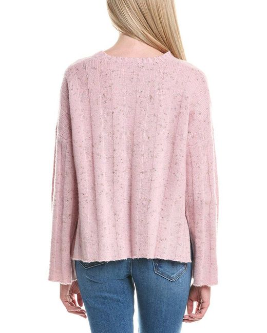 Autumn Cashmere Red Ribbed Wool-Blend Sweater