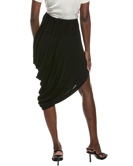 Co. Black Jersey Draped Skirt