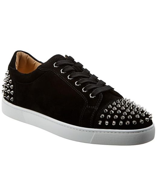 Christian Louboutin Black Seavaste 2 Flat Pat/vv/clf/clf Glit/sued for men