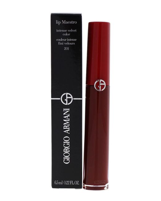 Giorgio Armani White 0.22Oz #201 Dark Velvet Lip Maestro Liquid Lipstick