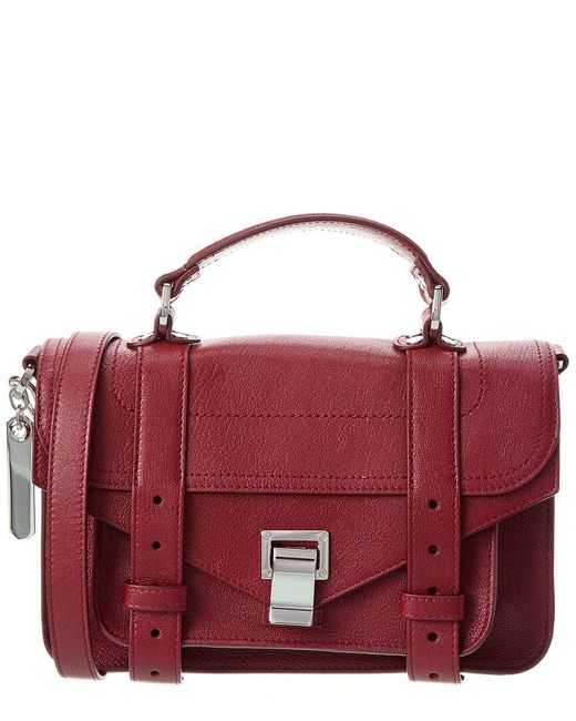 Proenza Schouler Red Ps1 Tiny Leather Shoulder Bag