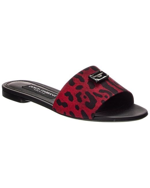 Dolce & Gabbana Women's Red Satin Sandal