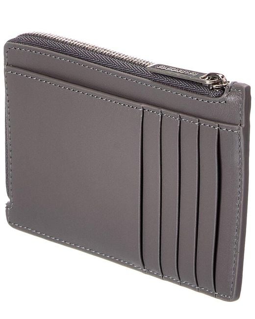 Balenciaga Gray Long Leather Coin Card Holder
