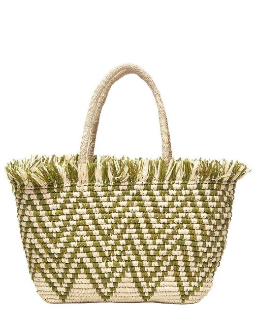 Mar Y Sol Metallic Bahia Raffia Tote