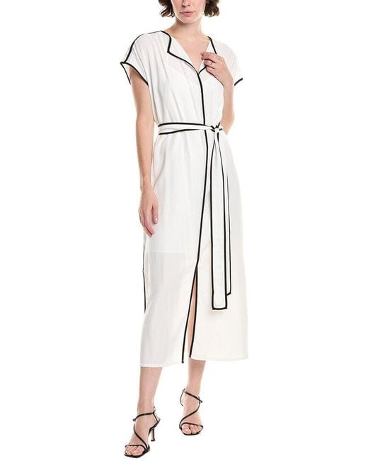 Endless Rose White Belted Midi Dress