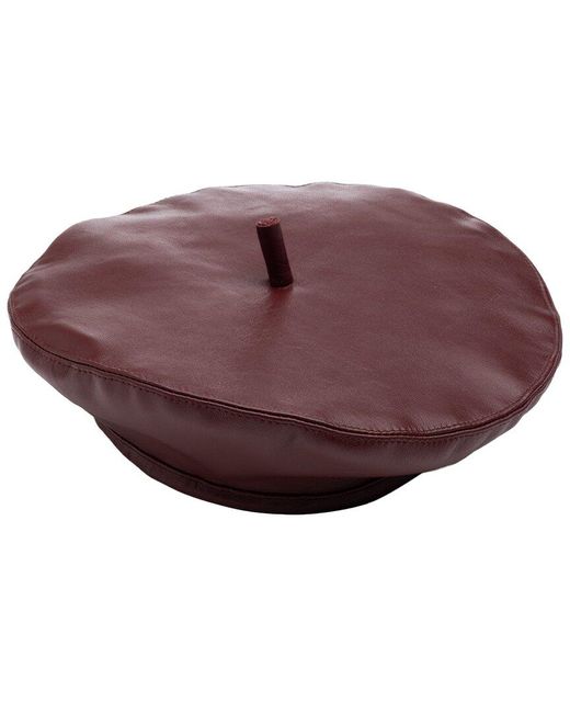 Eugenia Kim Purple Carter Leather Fashion Hat
