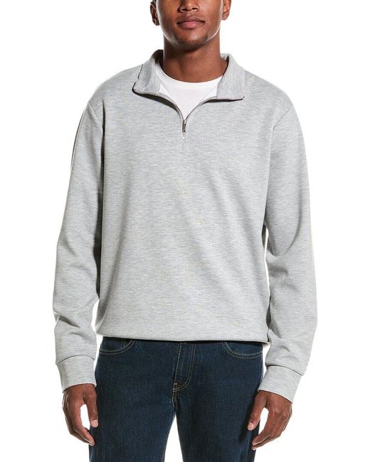 Reiss Seb Zip Neck Sweatshirt in Grey for Men Lyst UK