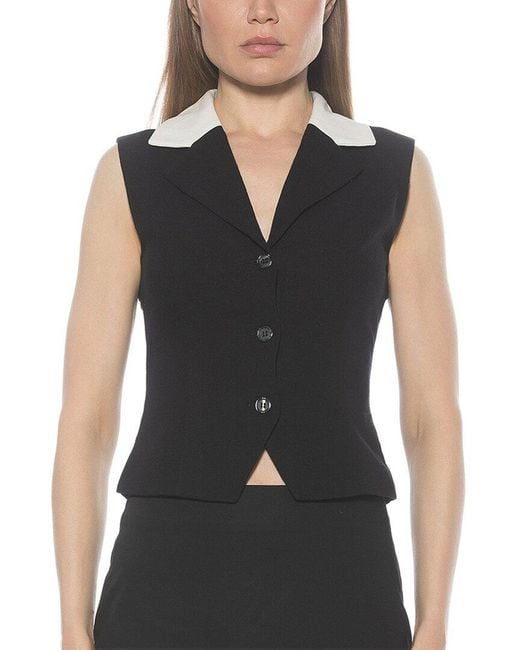 Alexia Admor Black Luisa Vest Top