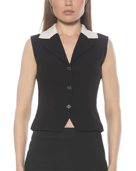 Alexia Admor Black Luisa Vest Top
