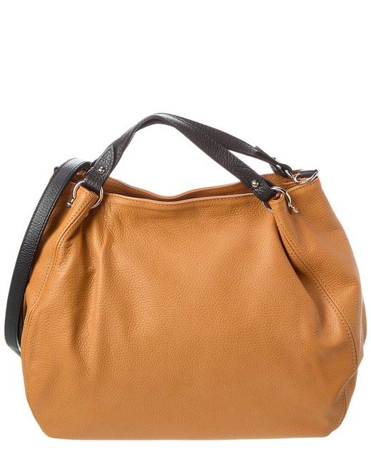 Italian Leather Brown Top Handle Bag