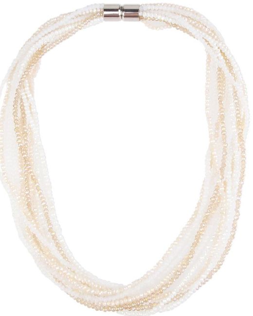 Saachi White Crystal Necklace