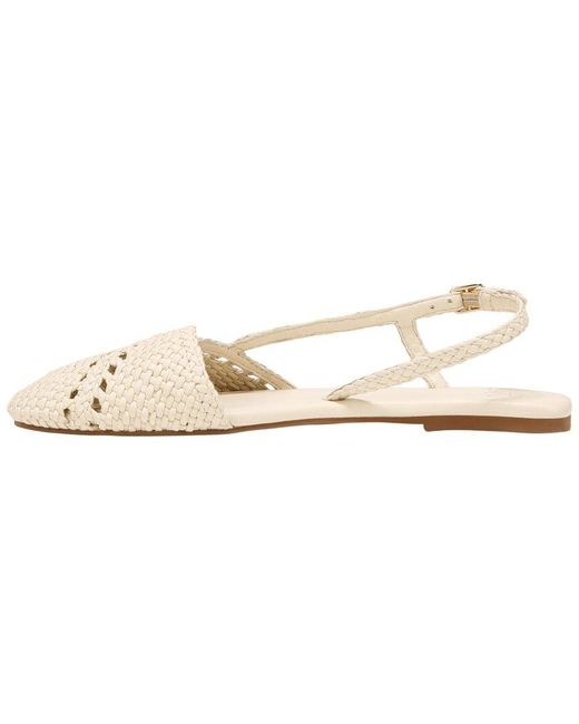 Franco Sarto White A-Ilona Leather Slingback