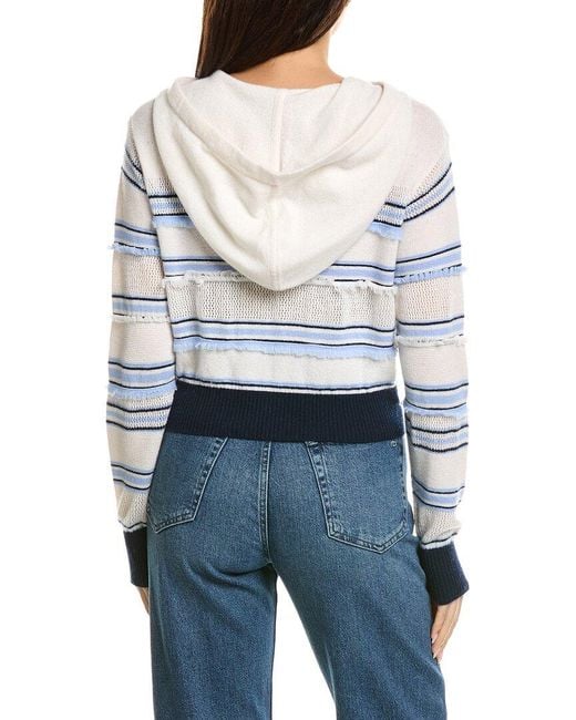 Brodie Cashmere Gray Handbag Stripe Cashmere Hoodie