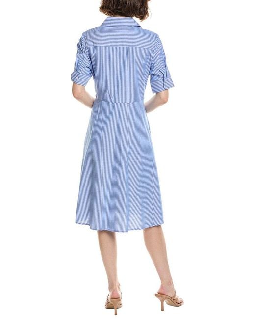 Nanette Lepore Blue Stripe Midi Dress