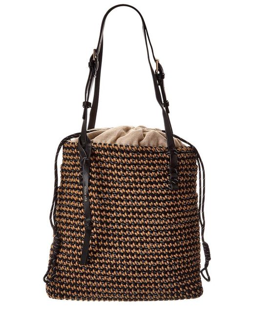Dolce Vita Brown Allison Raffia Tote