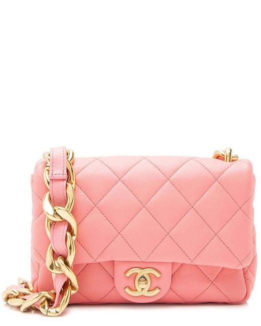 Chanel Pink Lambskin Funky Town Small Flap Bag (authentic Pre-loved)