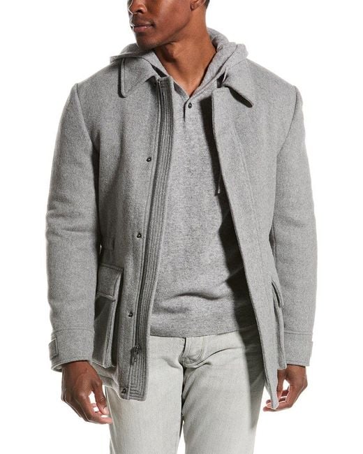 English Laundry Gray Wool-blend Coat for men