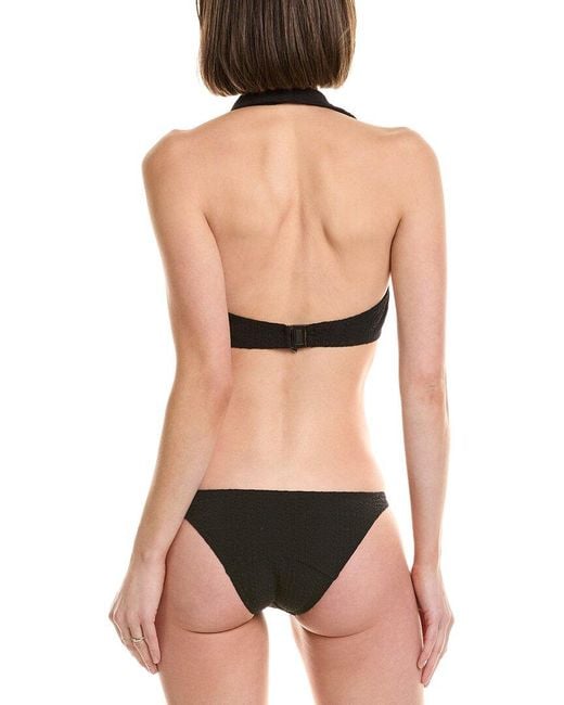 Lisa Marie Fernandez Black 2Pc Polo Bikini Set