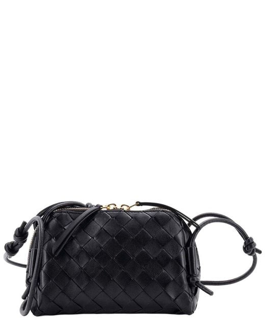 Bottega Veneta Black Concert Crossbody Pouch Intrecciato Nappa Mini (authentic Pre- Loved)