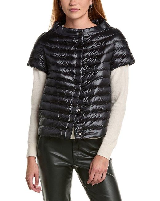 Herno Black Quilted Blouse