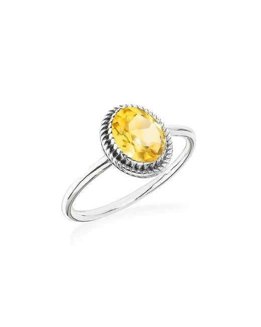 TIRAMISU White 1.00 Ct. Tw. Citrine Solitaire Ring