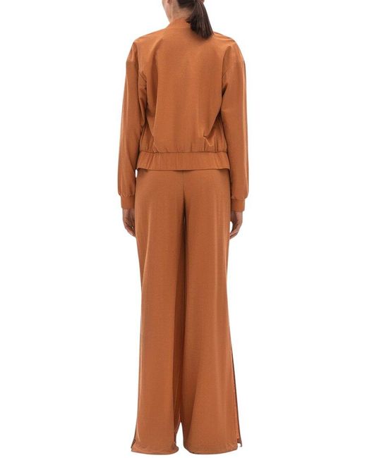 BGL Orange 2P Linen-Blend Zip Hoodie & Pant Set