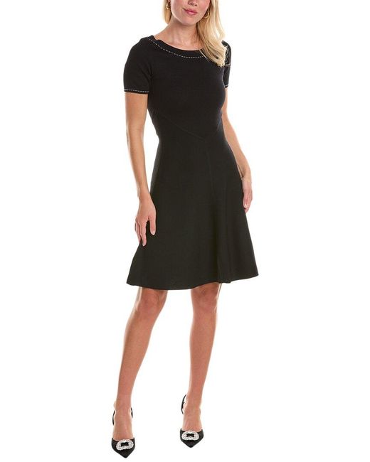 Paule Ka Black Midi Dress