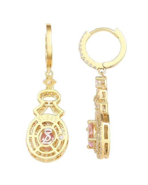 Suzy Levian White Silver Cz Earrings