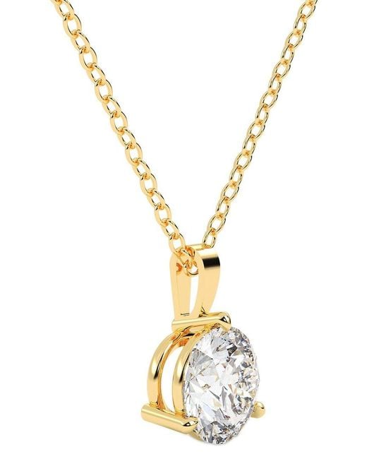 Lab Grown Diamonds Metallic 14k 2.00 Ct. Tw. Lab-grown Diamond Necklace