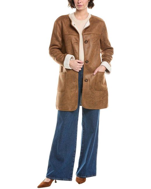 Pascale La Mode Blue Fleece Coat