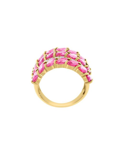 Effy Fine Jewelry Pink Over 6.11 Ct. Tw. Lab-Grown Diamond & Lab-Grown Lab Sapphire Ring