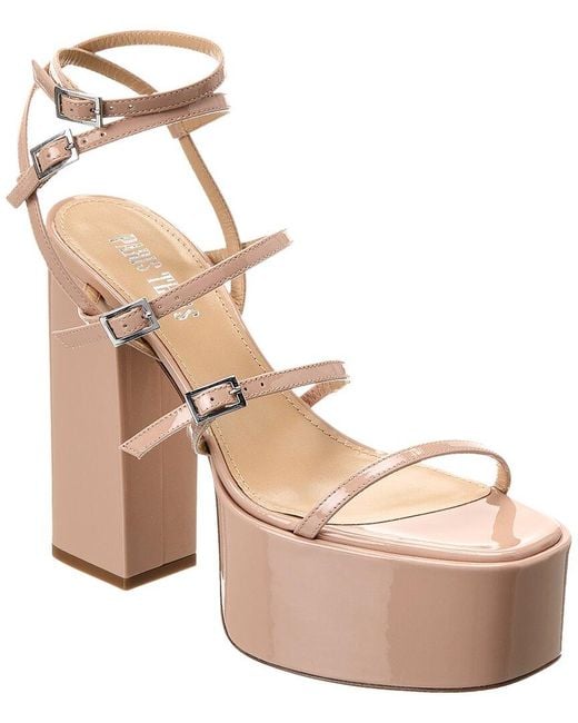 Paris Texas Natural Jessica Patent Platform Sandal